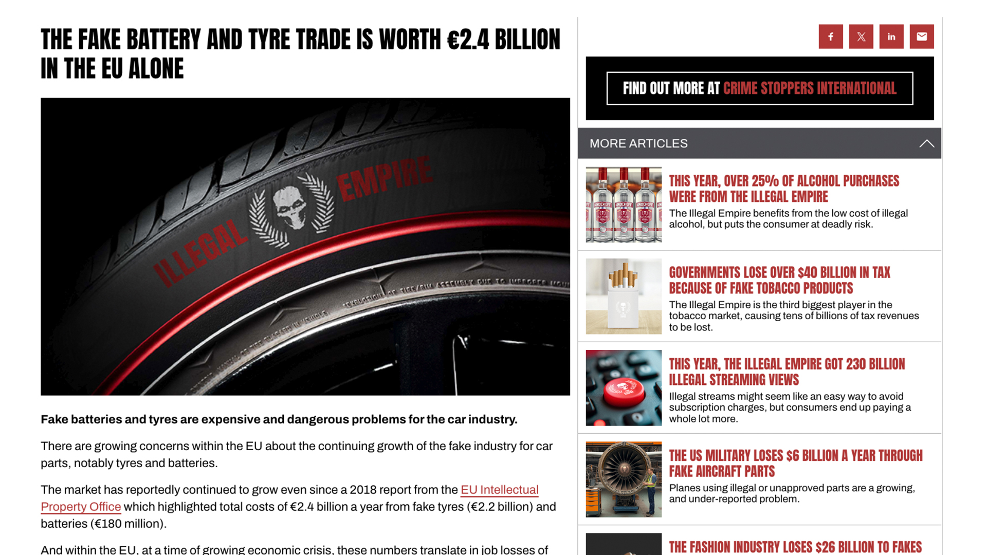 Fake Tyre Article